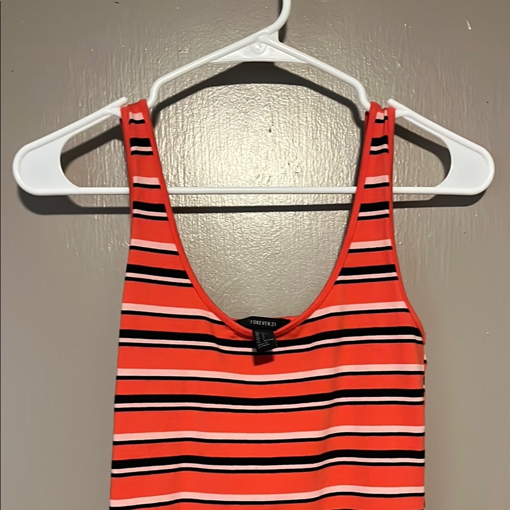 Forever 21 Striped Maxi Dress - Red and Black